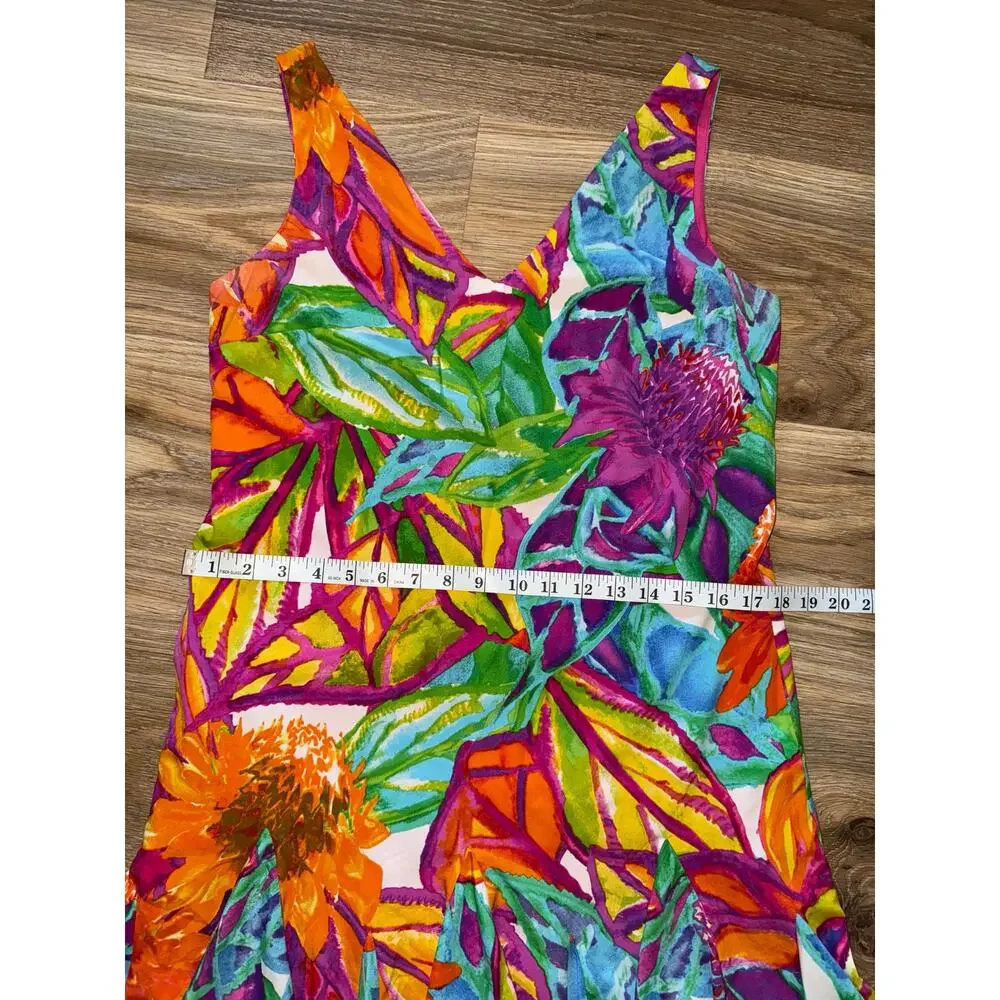 Lauren Ralph Lauren Sleeveless Ruffle Hem Popover Dress Pockets - Size 6P